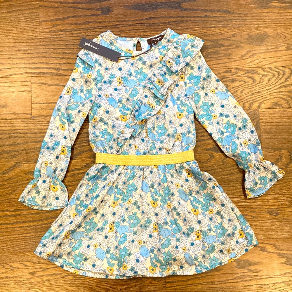NWT Imoga flower dress with shimmer size 4